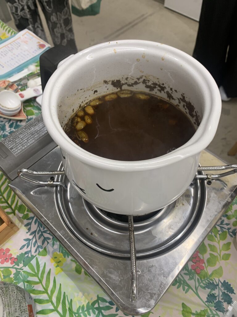 火をかけ終わって粗熱を取っているところ